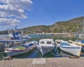 Greece, `Kaiki` traditional fishing boats Royalty Free Stock Photo