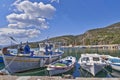 Greece, `Kaiki` traditional fishing boats Royalty Free Stock Photo