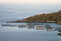 Greece, Kalymnos island, aquaculture settlement