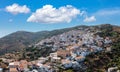 Greece, Kea island. Aerial drone view of Ioulis chora Royalty Free Stock Photo