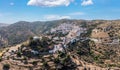 Greece, Kea island. Aerial drone view of Ioulis chora Royalty Free Stock Photo