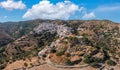 Greece, Kea island. Aerial drone view of Ioulis chora Royalty Free Stock Photo