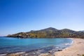 Greece. Kea island. Blue sky, calm sea water, Otzias beach Royalty Free Stock Photo