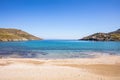 Greece. Kea island. Blue sky, calm sea water, Otzias beach Royalty Free Stock Photo