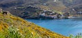 Greece. Kea island, Otzias. Blue sea and landscape