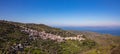 Greece, Kea island. Panoramic view of the capital city, Ioulis Royalty Free Stock Photo