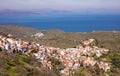 Greece, Kea island. Panoramic view of the capital city, Ioulis Royalty Free Stock Photo