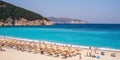 Greece, Kefalonia, 16 August, 2021: Myrtos beach