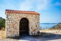 Greece - Kefalonia - bus station Royalty Free Stock Photo