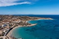 Greece, Koufonisi island, sandy beaches, aerial drone view