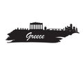 Greece Landmark Global Travel And Journey paper background. Vector Design Template.used for your Royalty Free Stock Photo