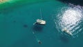 Greece Lefkada beach ship drone