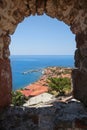 Greece Lesbos island Molivos village Royalty Free Stock Photo