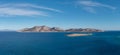 Greece, Lesser Cyclades islands, aerial drone panoramic view Royalty Free Stock Photo