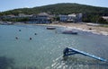 Greece, the island of Angistri. A quiet beach. Royalty Free Stock Photo