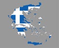 Greece Flag National Europe Emblem Map Icon Vector Royalty Free Stock Photo