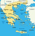 Greece - map of the country - vector