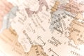 Greece map detail Royalty Free Stock Photo