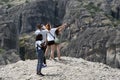 10/29/2020 Greece ,Meteora, huge rocks that have Christian monasteries on them, Greece. Royalty Free Stock Photo