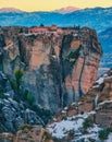 Greece - Meteora mountain sunset