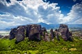 Greece Meteora rock formations.