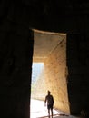 Greece, Mycenae, entrance to the tomb of Agamemnon Royalty Free Stock Photo