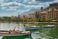 Greece, Nafplion panorama view of city from sea Royalty Free Stock Photo