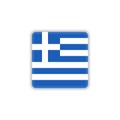 Greece national flag flat icon Royalty Free Stock Photo