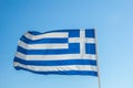 Greece national flag. Royalty Free Stock Photo