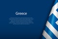 Greece national flag isolated on background with copyspace Royalty Free Stock Photo