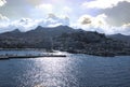 Greece, Naxos town. A view from the ferry.