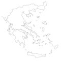 Greece Outlline Map.