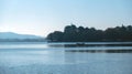 Greece, Pamvotida Lake, Giannena Epirus. Aslan Pasha mosque on the cape