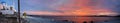 Greece Paros sunset panorama Royalty Free Stock Photo