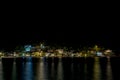 Greece, Pelion, the harbor of Agia Kiriaki at night