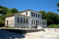 Greece, Pelion mountain, Tsagarada city, traditional building, built with stones.school