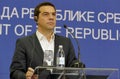 Greece Prime Minister Alexis Tsipras and Serbian Prime Minister Aleksandar Vucic holds a joint press conference