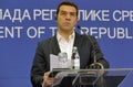 Greece Prime Minister Alexis Tsipras and Serbian Prime Minister Aleksandar Vucic holds a joint press conference