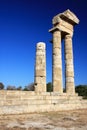 Greece, Rhodes, Acropolis, temple ruins