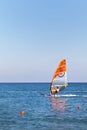 Greece, Rhodes island, surfing on Prasonisi beach