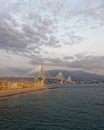 Greece, rio antirion suspended bridge Royalty Free Stock Photo