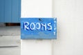 Greece -Rooms to let sign Royalty Free Stock Photo