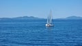 greece ship sailboat blue sea between igoumenitsa and corfu