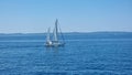 greece ship sailboat blue sea between igoumenitsa and corfu