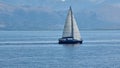 greece ship sailboat blue sea between igoumenitsa and corfu