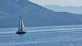 greece ship sailboat blue sea between igoumenitsa and corfu