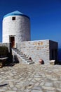 Traditional apartment in Kastro village, Sifnos island, Greece. Royalty Free Stock Photo