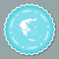 Greece sticker flat design.