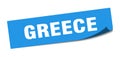 Greece sticker. Greece square peeler sign.