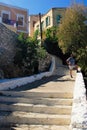 Greece, Symi island, view of Ano Symi town